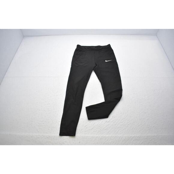 Nike Running Leggings Athletic Compression Capri Pants Black Womens Size Medium - Picture 1 of 6